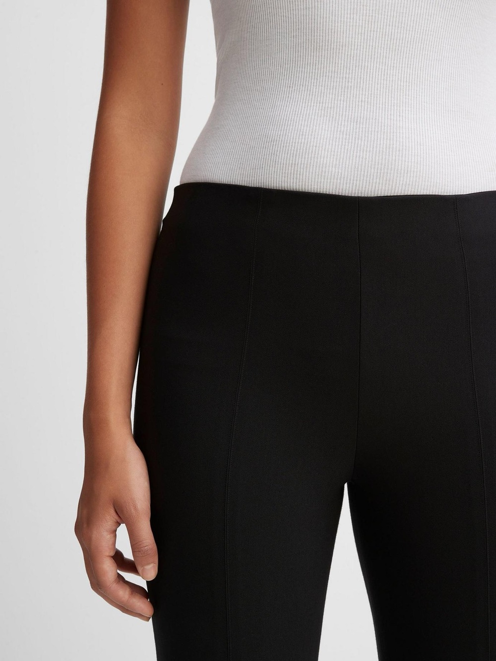 Vince Bobbi High-Rise Stitch-Seam Ponte Legging Pants